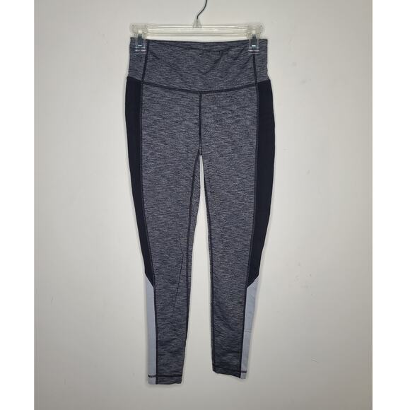 Athleta Colorblock Revelation black grey athletic tight leggings - small 351376 - Picture 1 of 6